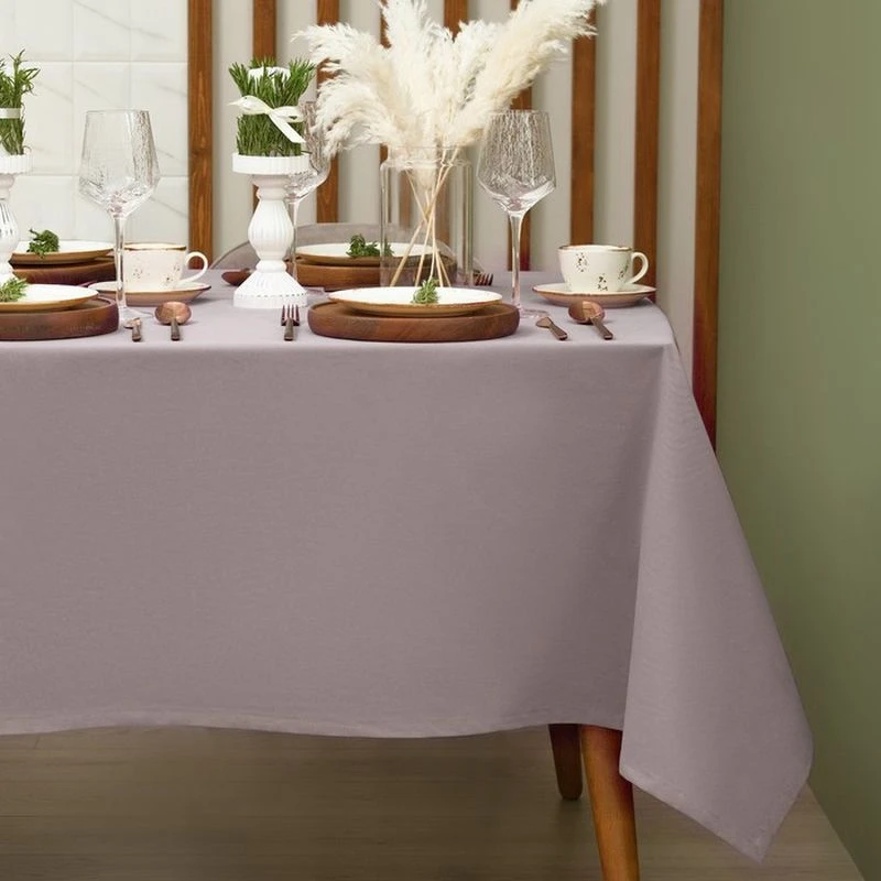 Скатерть кухонная 150*110см саржа 100% хлопок Kitchen сиреневый (30)
