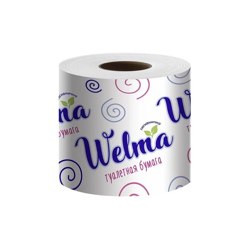 Бумага туалетная WELMA однослойная с втулкой (40)