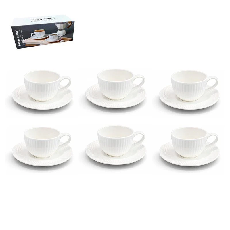 Кофейный набор 12пр фарфор Forma White на 6 персон 110мл 228г подар.уп BW22-10/JC-182