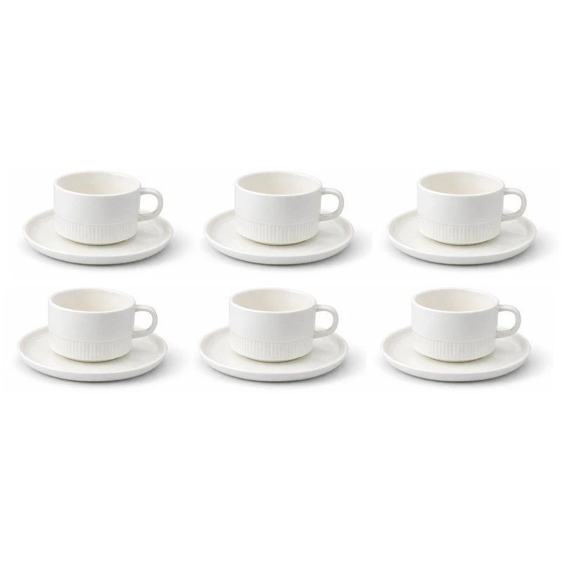 Чайный набор 12пр фарфор Forma White на 6 персон 250мл 369г BW20-109/6C/JC-18307 (6