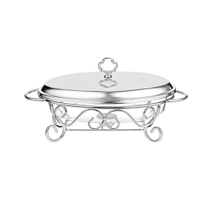 Мармит 2,4л стекло на мет.подставке Silver (6)