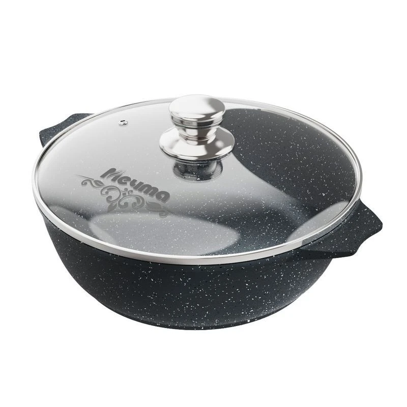 Жаровня 4л алюминий ГРАНИТ STAR INDUCTION PRO АП стекл.крышка 28см, индукция (7)