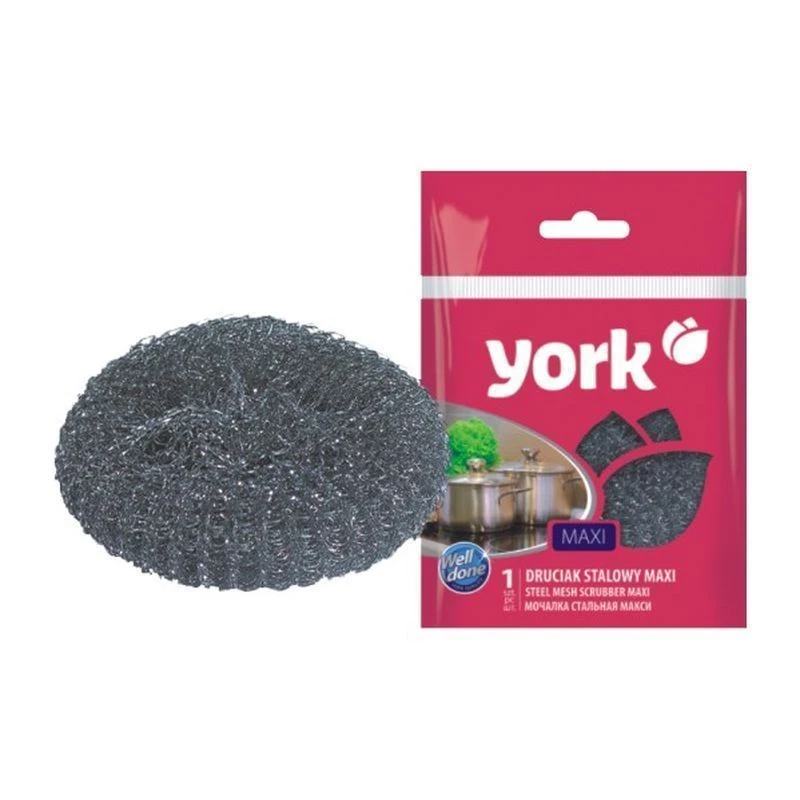 Губка для посуды 11*11*3см металл (нжс) МАКСИ ЙОРК (100)