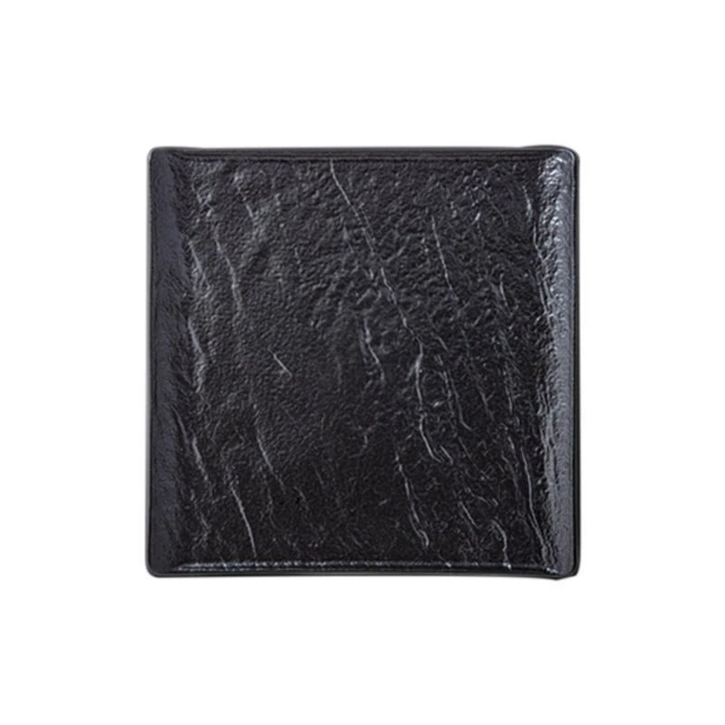 Тарелка мелкая 17*17см фарфор Slatestone черный квадратная WL-661105/A (6/48)
