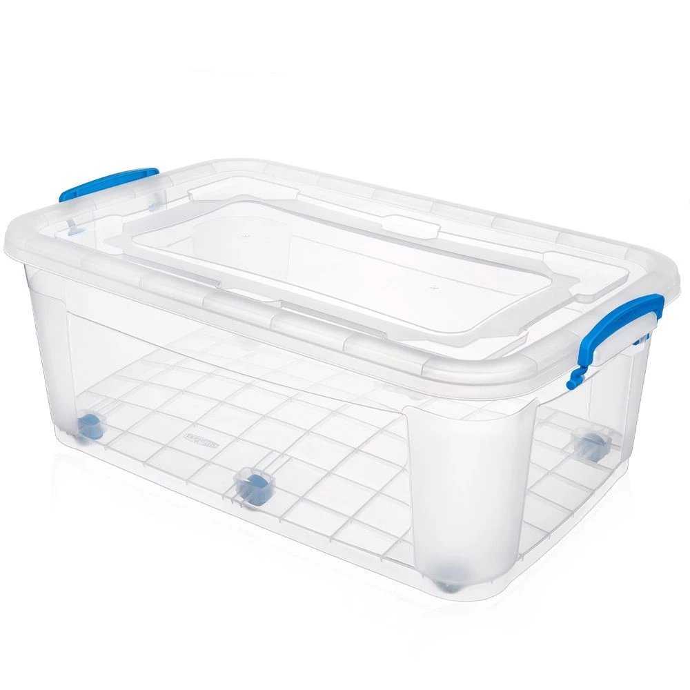 Контейнер для хранения 40л 640*415*250мм пластик STORAGE BOX на колесах (6)