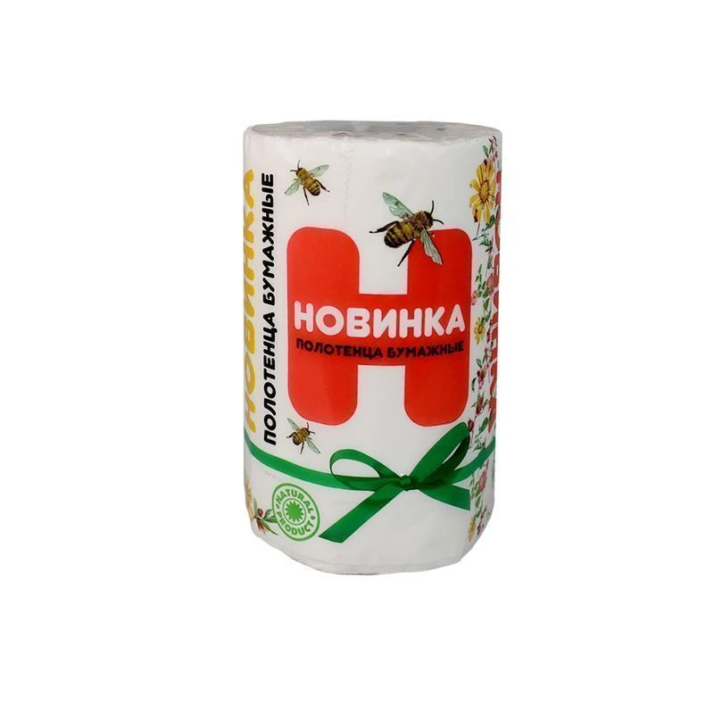 Полотенца бумажные НОВИНКА 1шт 24м*230мм 2-х слойные белые (18)