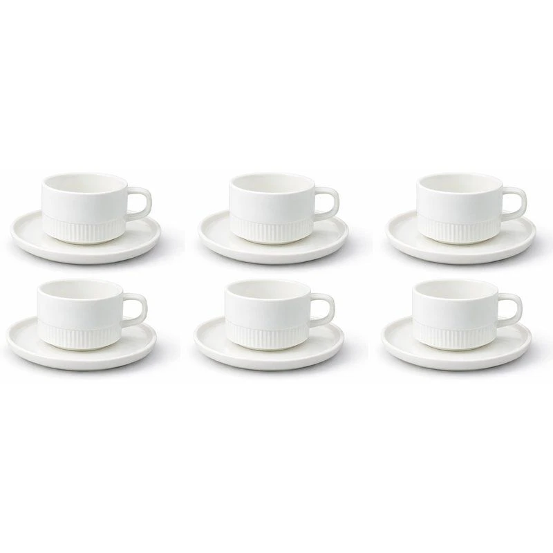 Кофейный набор 12пр фарфор Forma White на 6 персон 140мл 204г BW20-110/6C/JC-18308 (6/12)