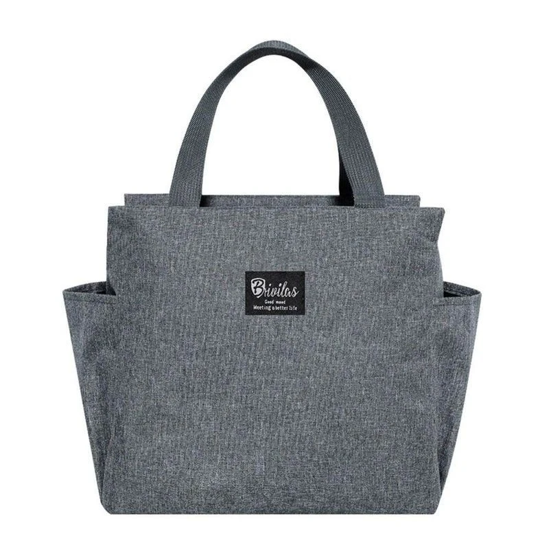 Термосумка 8,7л 25*14*25см текстиль серая DFB104grey (100)
