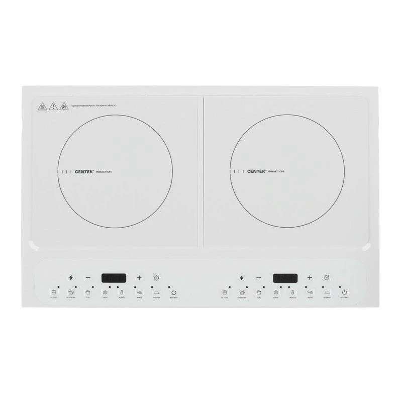 Плитка индукционная стеклокерам. Centek CT-1514 белая 3500Вт, 8мощн, 7прогр,таймер, LED-дисплей (2)