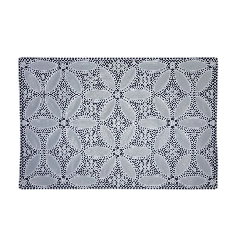 Салфетка сервировочная 12*18 (30*45см) ПВХ S-421 белая (12/600)
