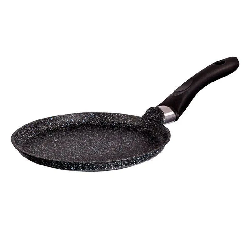 Сковорода блинная 24см алюминий АП GRANIT BLACK с ручкой (10)