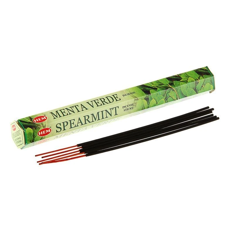 Благовония шестигранник 20 палочек HEM Spearmint Мята 186SP (6)