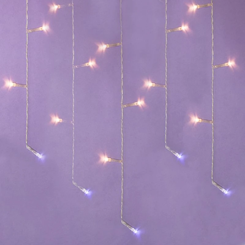 Гирлянда эл. Бахрома ПВХ 2,5*0,3*0,5*0,7м 80LED шампань, прозр., коннектор, 220В (100)