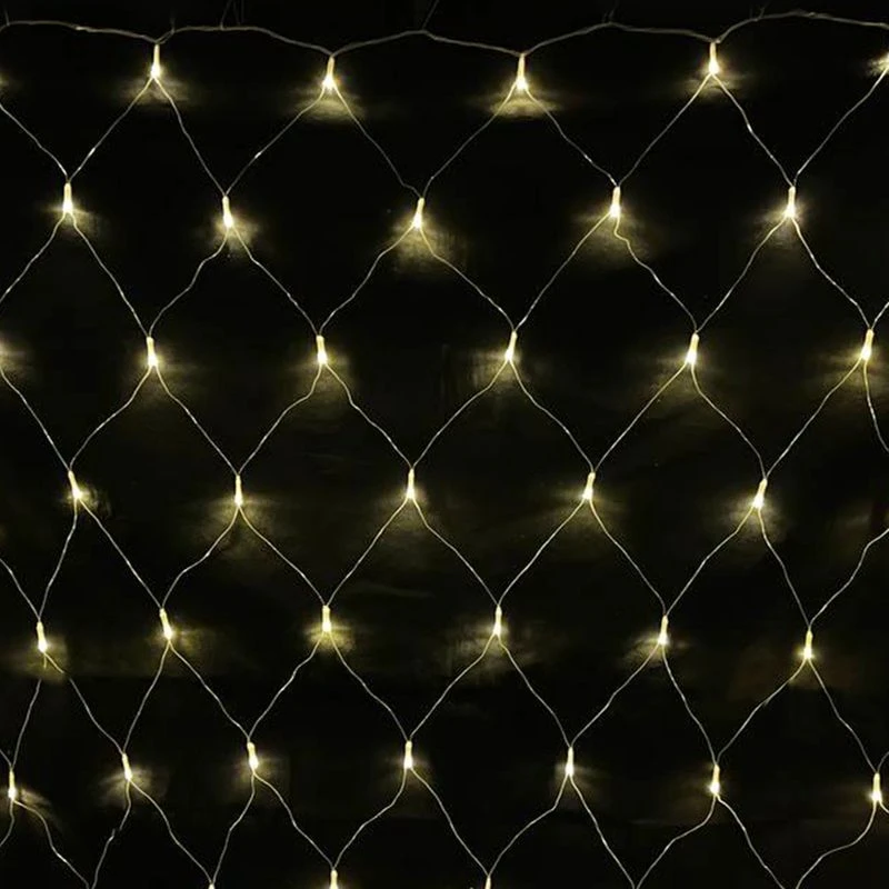 Гирлянда эл. Сетка 3*2м 192LED теплый белый плоская вилка 110В JC-15351 (100)