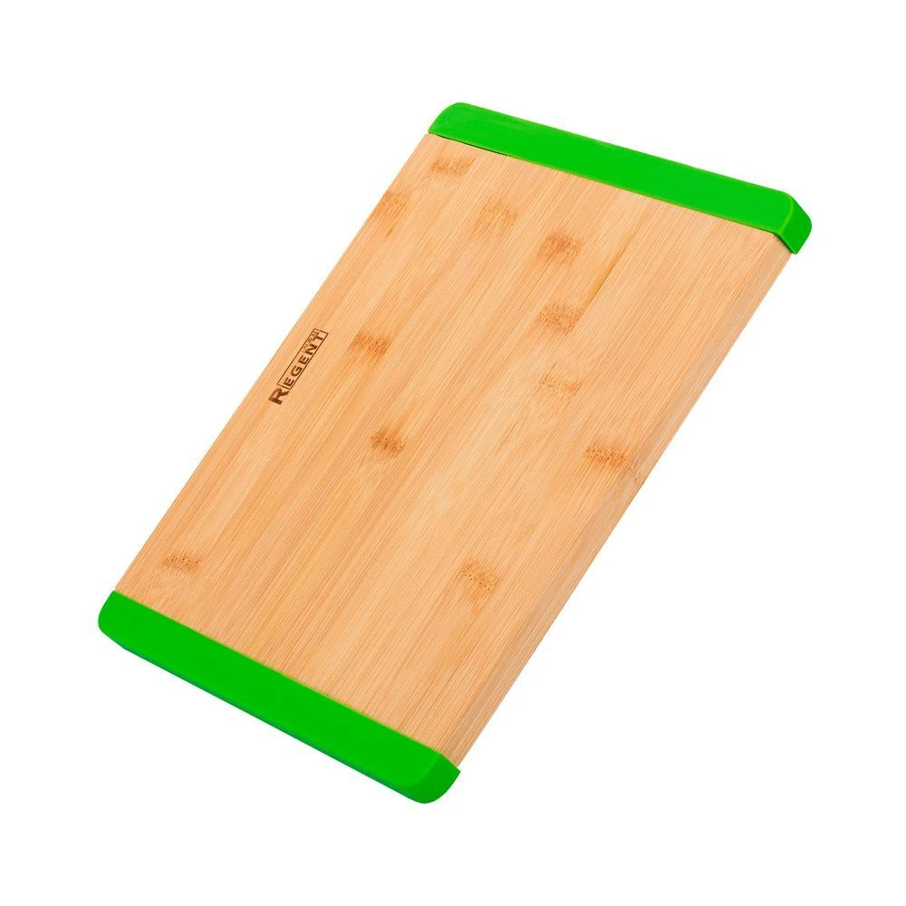 Доска разделочная 28*22*1,5см бамбук Bamboo прямоугольная с силикон.вставками 93-BM-4-01.1 (12)