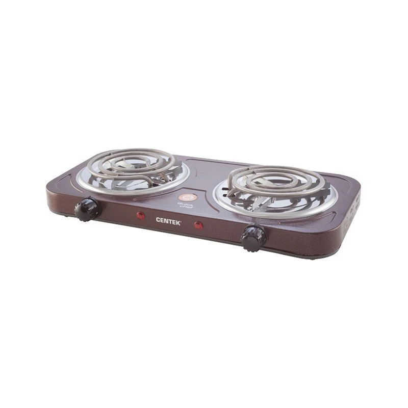 Плитка электрическая металл Centek CT-1509 Siberia 2000Вт 2 конфорки ТЭН 140мм, индикатор работы (6)