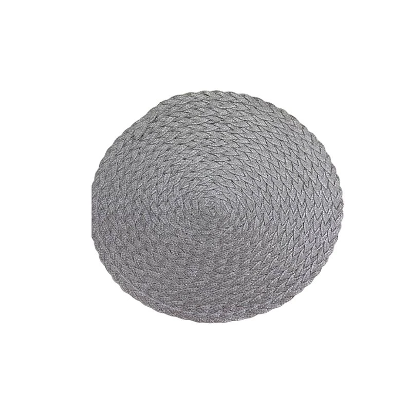 Салфетка сервировочная 39см пластик серая круглая JC-15254 (300)