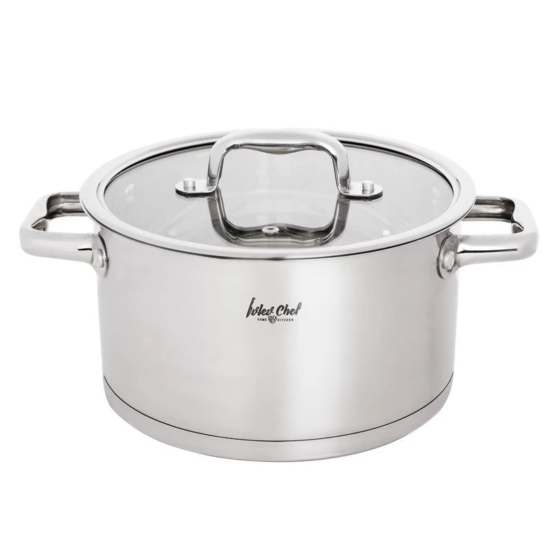 Кастрюля 4,5л 22см нерж.сталь Ivlev Chef Royal со стекл.крышкой индукция (4)