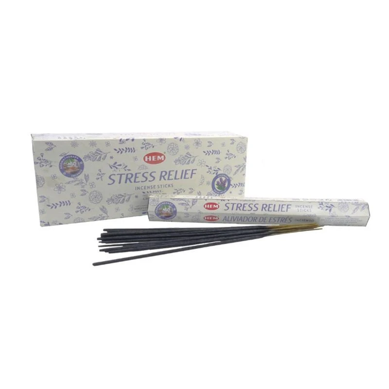 Благовония шестигранник 20 палочек HEM Aromatherapy Stress Relief Снятие стресса 186ASR (6)