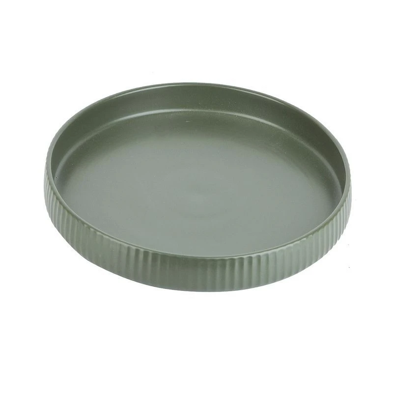 Блюдо 24,5*3,5см фарфор Scandi. Green Olive круглое (18)