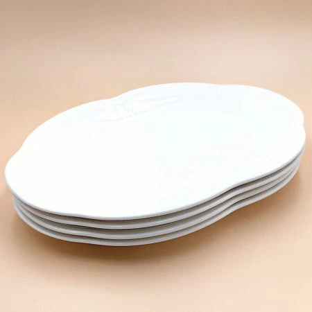 Блюдо 36*25см фарфор White Ornaments овальное (12)