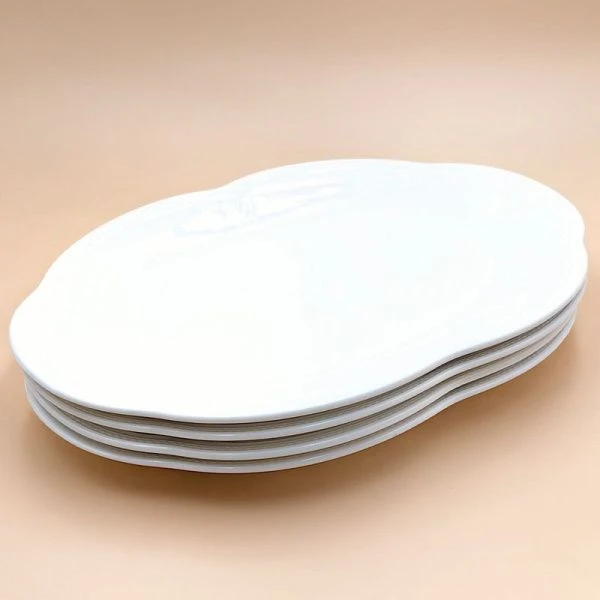 Блюдо 36*25см фарфор White Ornaments овальное (3)