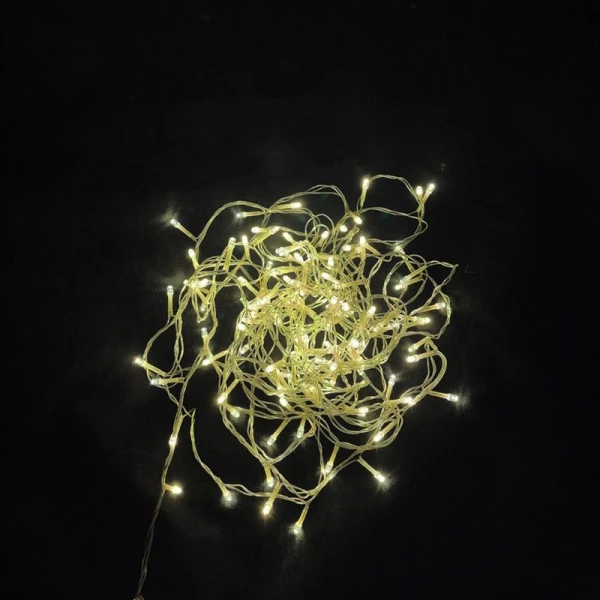 Гирлянда эл. 10м 100LED теплый белый плоская вилка 110В JC-15342 (100)
