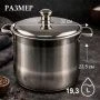 Кастрюля 19,3л 32*23,5см нерж.сталь с мет.крышкой JC-18165