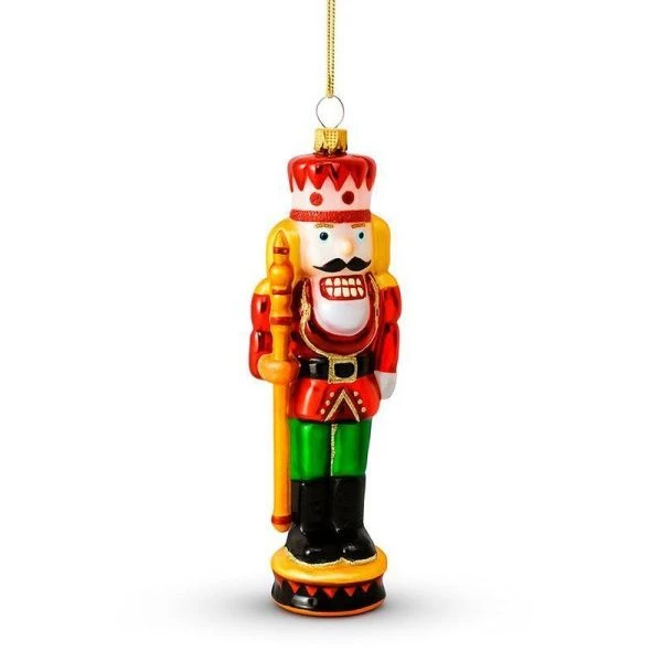 Игрушка новогодняя на елку ЩЕЛКУНЧИК 15,5* 5*4,3см стекло (48) JC-17177