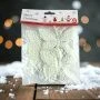 Игрушки новогодние на елку БАБОЧКА набор 4шт 9,5*10см пластик белый OSHRIP-421/JC-16553 (1600)
