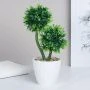 Цветы искусственные в горшке Самшит 28см пластик 9090-9 (12/72)