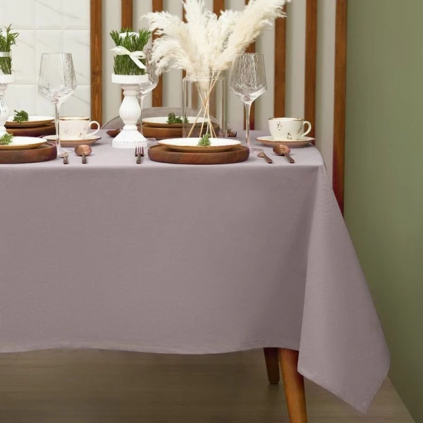Скатерть кухонная 150*110см саржа 100% хлопок Kitchen сиреневый (30)