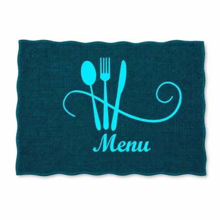 Салфетка сервировочная 44*29см ПВХ MENU синяя JC-15482 (300)