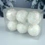 Игрушки новогодние на елку ШАР набор 6шт 6см пенопласт OSZAF24016/JC-16405 (72)