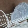 Сушилка для посуды настольная 2 яруса 40*24*35см Люкс белая крашеная с поддоном (тнп-5.7) (2)