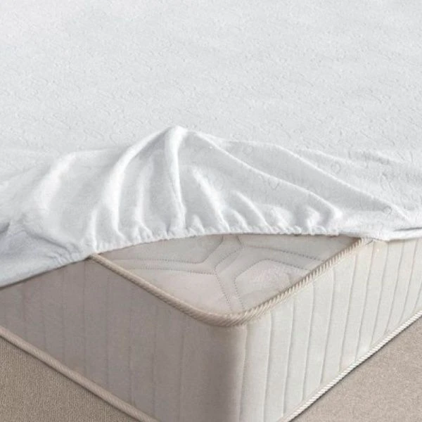 Наматрасник 90*200см водонепроницаемый натяжной (махра/ПЭ) в сум.