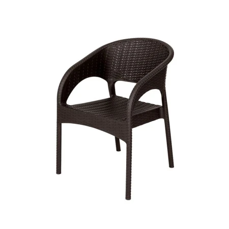 Кресло 58*62*80,5см пластик Rattan Ola dom коричневый нагрузка до 150кг (1)