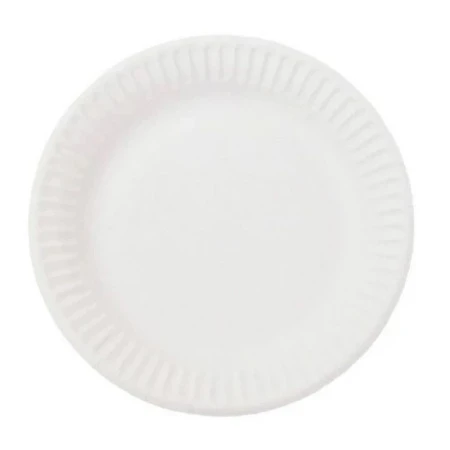 Тарелка бумажная 230мм белая с биоламинацией Snack Plate (500)