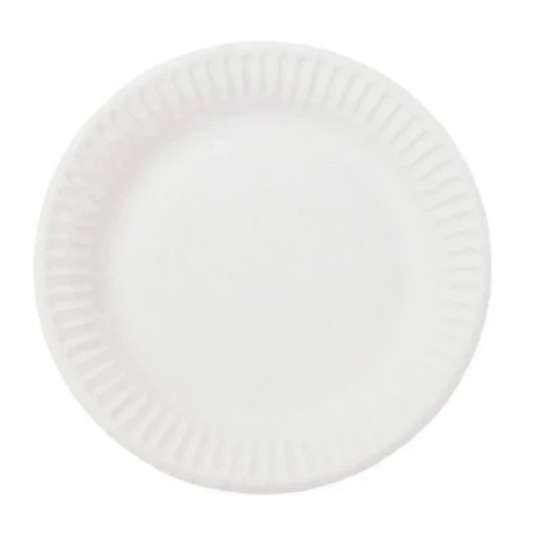 Тарелка бумажная 230мм белая с биоламинацией Snack Plate (500)