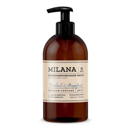 Мыло жидкое парфюмированное 300мл MILANA Patchouli&Grapefruit (6)