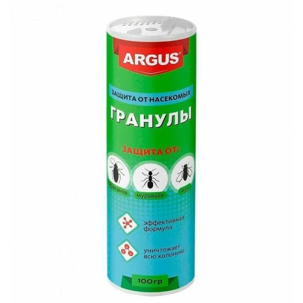Гранулы от МУРАВЬЕВ и МУХ 100г туба ARGUS AR-6122 (24)