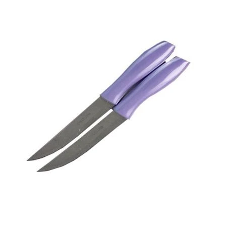 Ножи набор 2шт 10,5/21см нерж.сталь фиолетовый (600) JC-15556