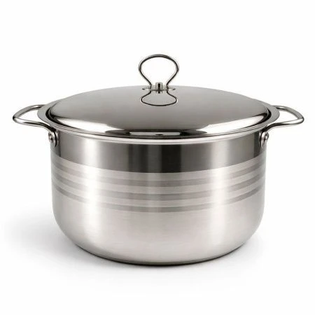 Кастрюля 16,5л 38*19см нерж.сталь с мет.крышкой JC-181