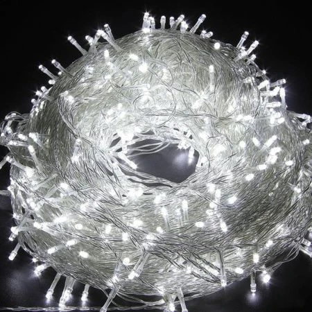 Гирлянда светодиодная Шнур 10м 100LED холодный белый 8 режимов L112 (100)