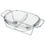 Мармит 2,45л стекло на мет.подставке 2 отсека Silver (6)