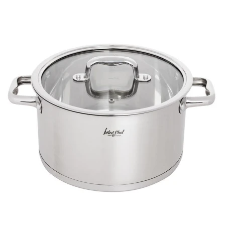 Кастрюля 5,8л нерж.сталь Ivlev Chef Royal со стекл.крышкой 24см индукция (4)