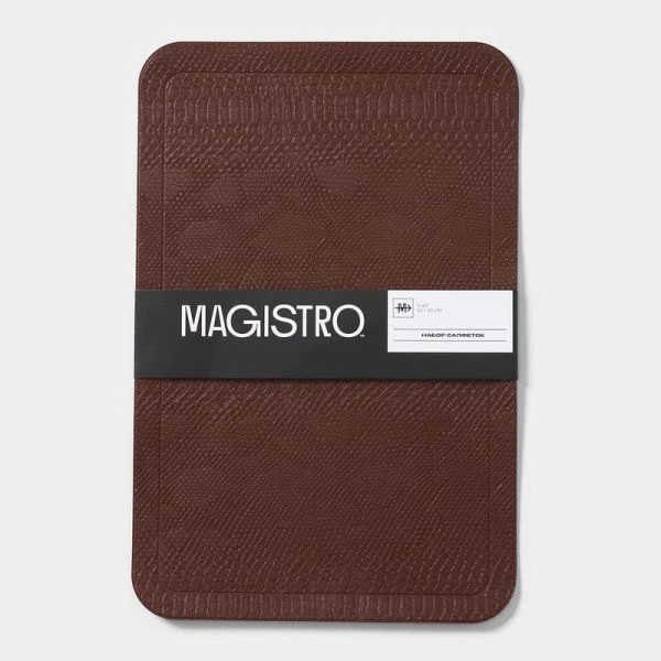 Салфетки сервировочные набор 2шт 45*30см ПВХ экокожа Magistro коричневый (30)