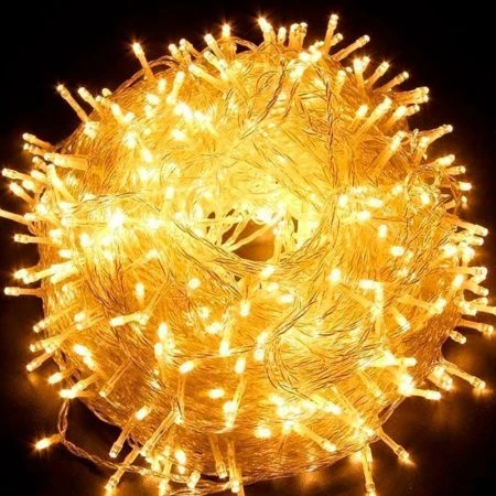 Гирлянда светодиодная Шнур 10м 100LED теплый белый 8 режимов GN33 (100)