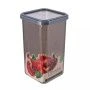 Банка для сыпучих продуктов 1,6л 112*112*193мм пластик Crystal квадрат (9)