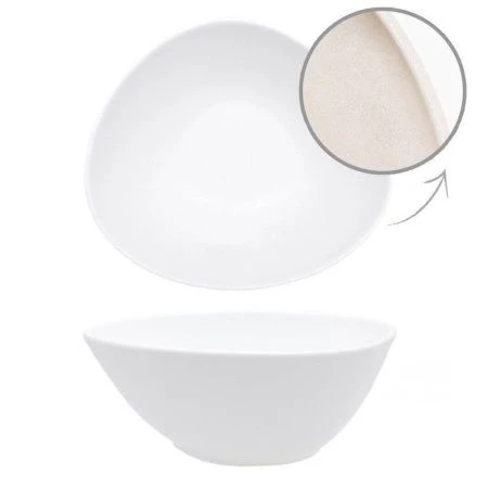 Салатник 500мл 16см фарфор ROCK WHITE треугольный DM8014-6 (6)